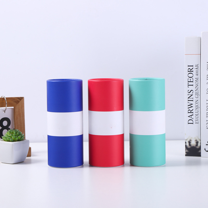 Custom Design Printing Facial Tissue Paper Cylinder Box for Promotional Branding