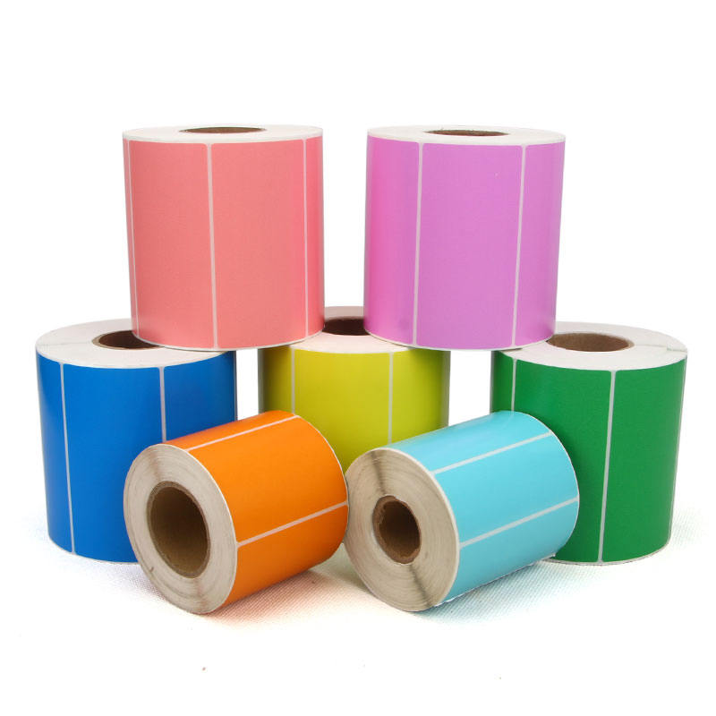 Blank Colorful Direct Thermal Print Barcode Packaging Self Adhesive Roll Label