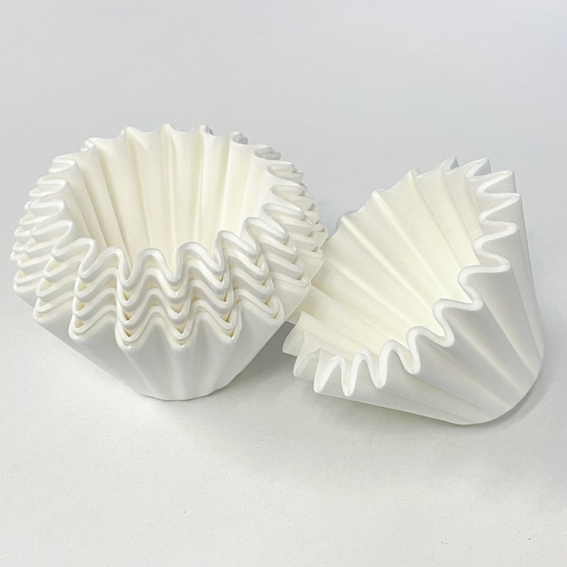 White 1-4 Cup 50 Piece Basket Coffee Filters for 100% Wood Pulp Degradable Coffee Paper