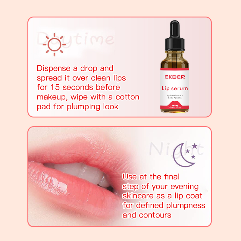 Natural Hyaluronic Acid Lip Plumping Lightening Serum Lip Oil Vegan