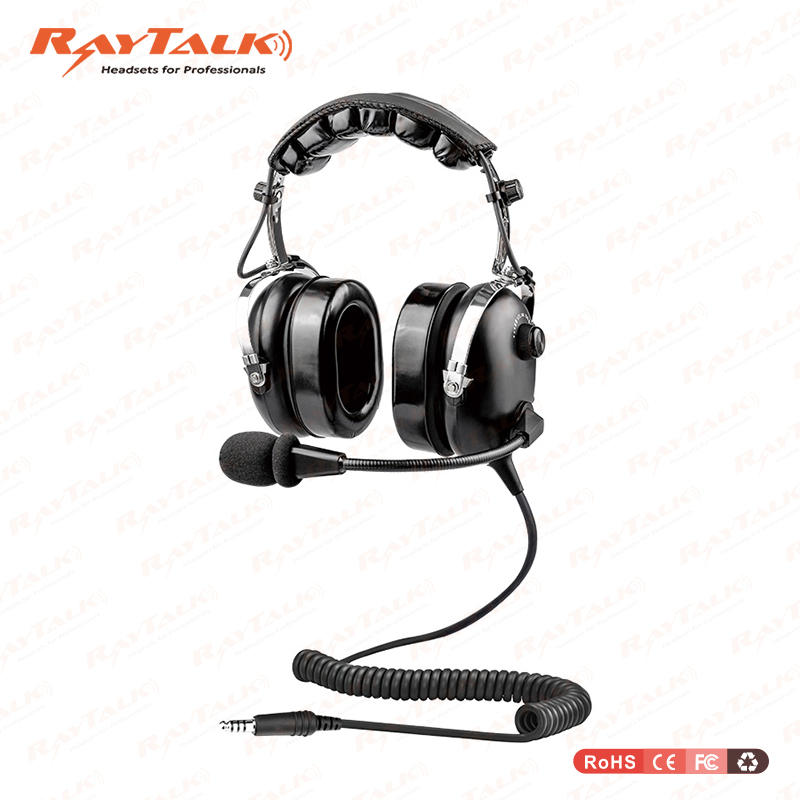 Anti Noise Headphones for Helicopter Two Way Radio Anti Noise Aviation Headset with Mic for Pilot User