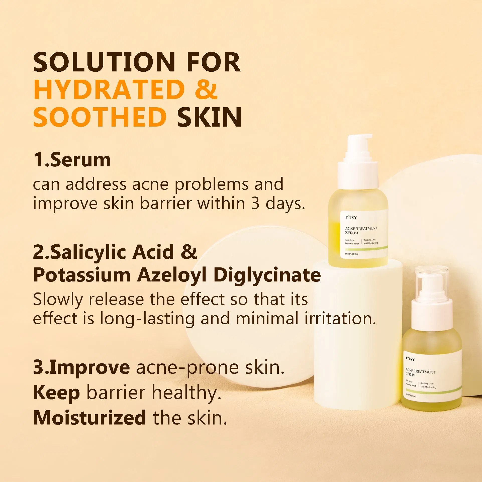 OEM Active Salicylic Acid Serum Pore-Cleaning Anti-Blemish Anti Acne Face Serum