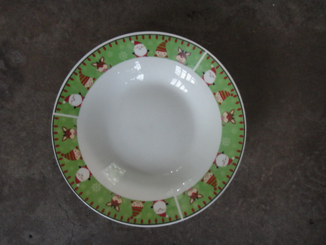 8"Side Flower Soup Plat Tableware Ceramics Porcelainware