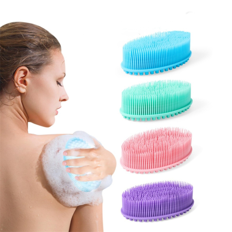 Oval Shape Wholesale Exfoliating Massage Face Shower Silicone Facial Cleansing Brush Multifunction