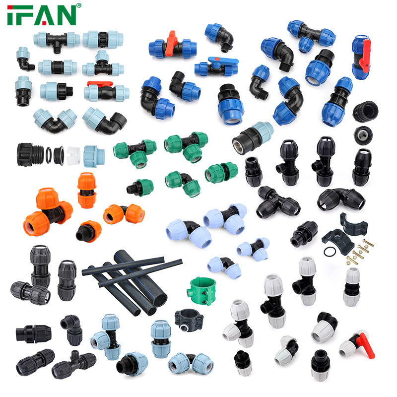 Ifan Factory Custom Irrigation PP Compression Fittings Pn16 Quick Connecter 20-110mm HDPE Fitting