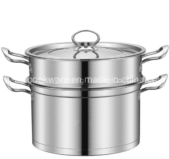 Промышленная пароварка из нержавеющей стали, 2 яруса