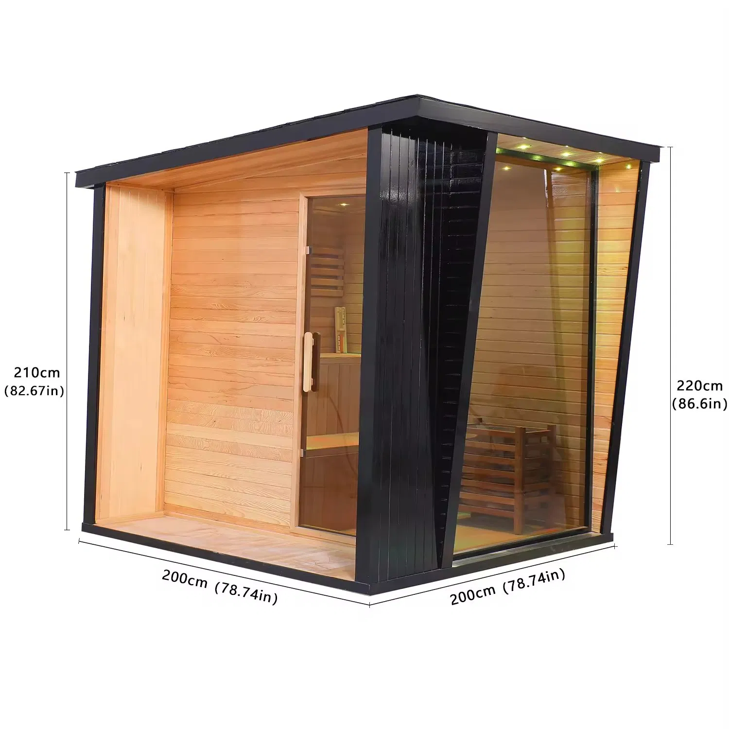 Premium Customizable Outdoor Sauna for 4-6 People, Perfect for Relaxation