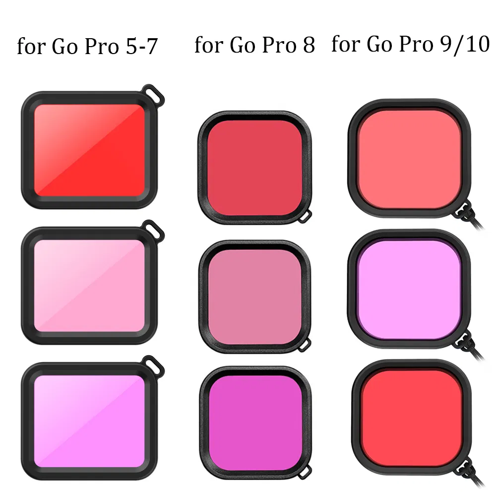 Housing Case Diving Filter Lens for Gopro Hero 9 10 Protective Shell Box Camera Accessories