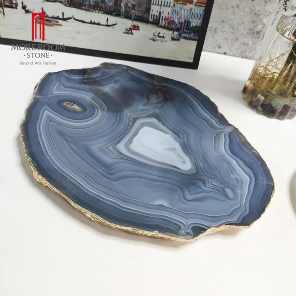 Natural Agate Decor Large Slate Agate Cheese Board Serving Tray