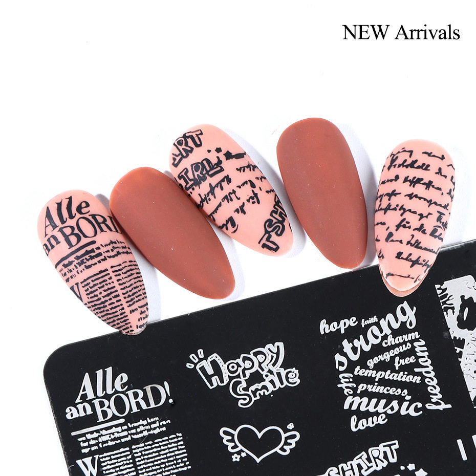 Custom Nail Art Stamping Plates Different Designs Cute Nail Art Stamp Rectangle