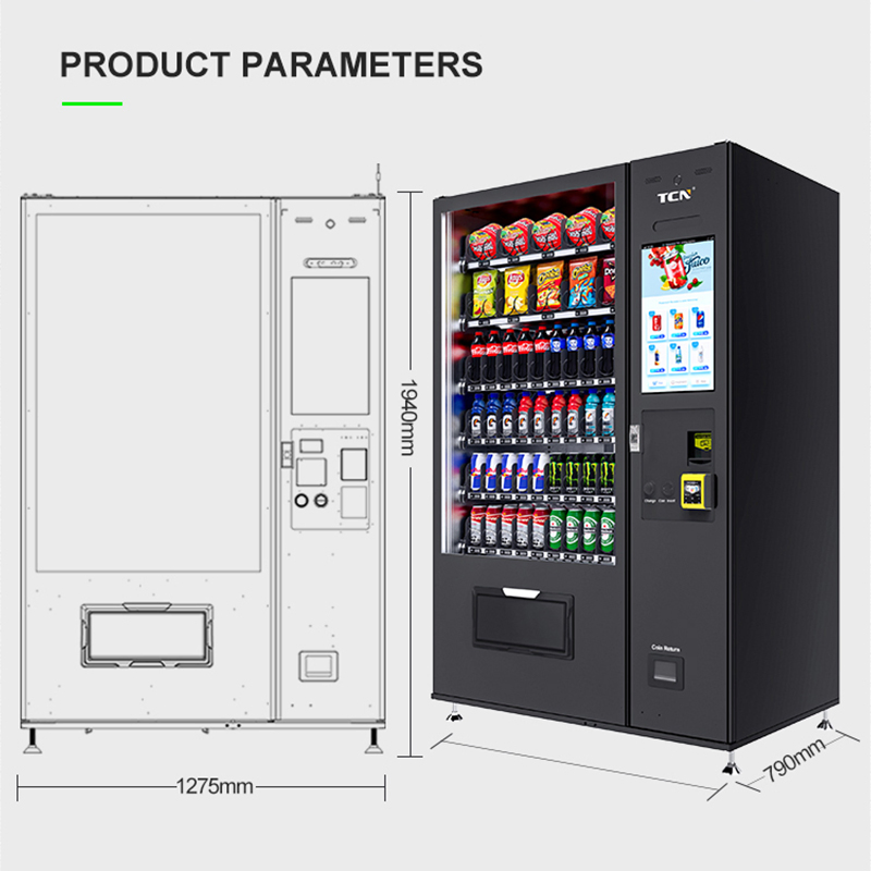 Tcn Large Capacity Automatic Combo Snacks Drinks Vending Machines Supplier