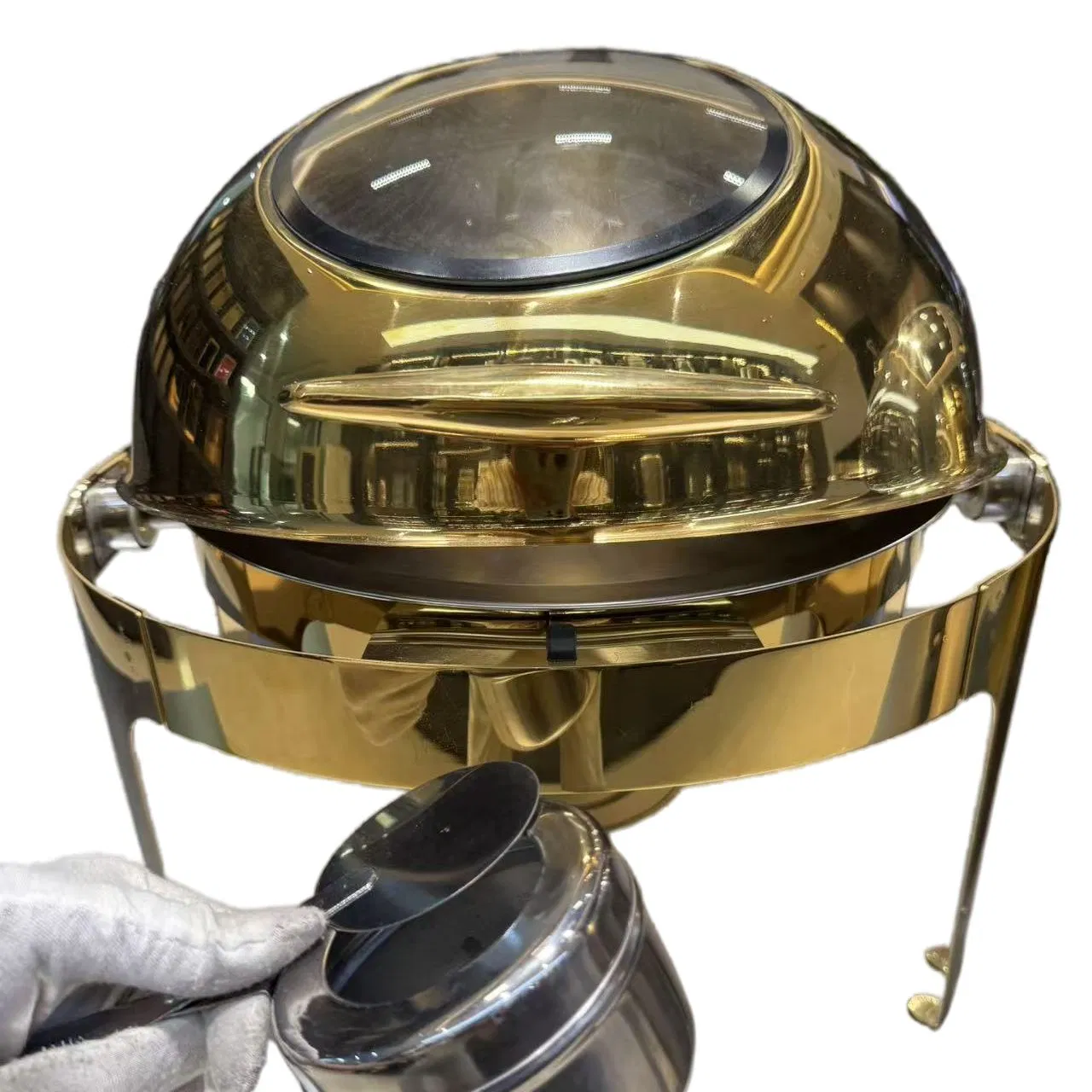 Elegant Stainless Steel Buffet Dish for Catering Events