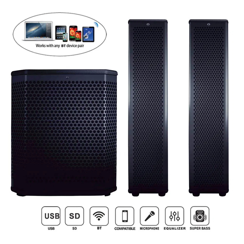 Professional Audio 2000W 12" Subwoofer Karaoke Sets PA Speaker System Sound Box Active Subwoofer Line Array Bocina Parlante