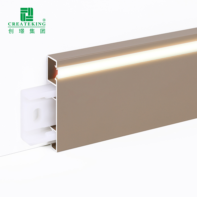 China Factory Wholesale 50*9.8mm Side Light Aluminum Alloy LED Lighting Skirting