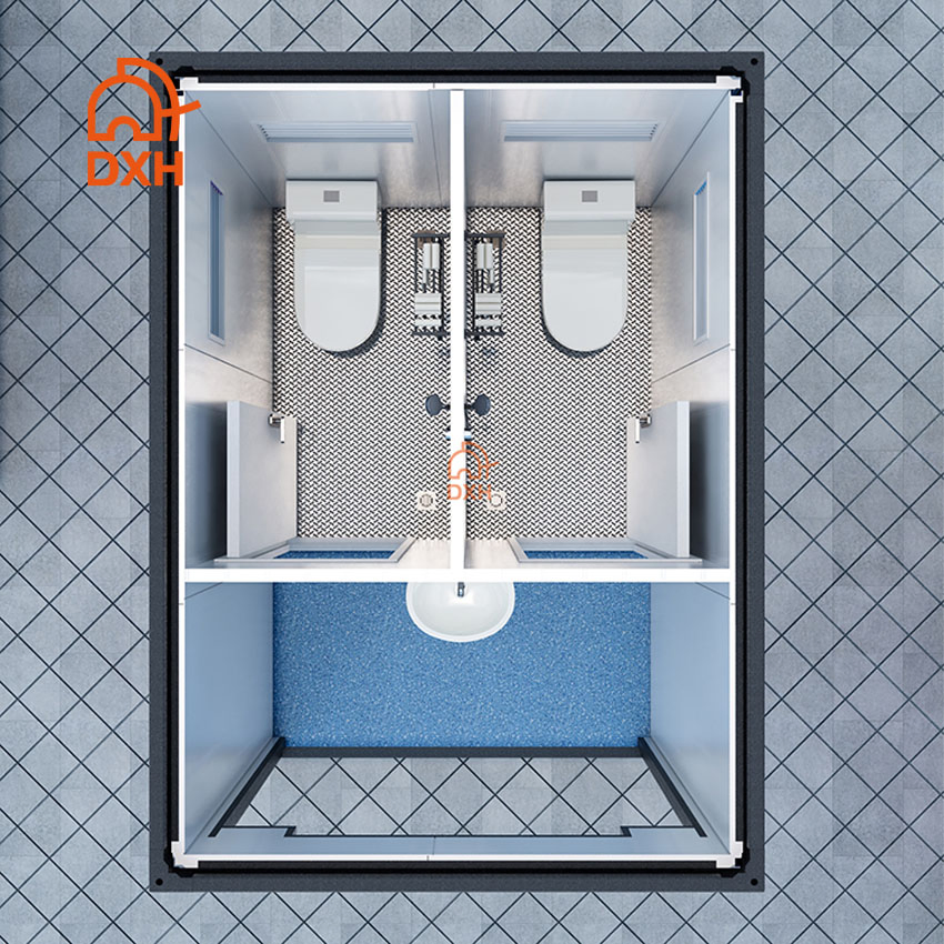 Existing Buildings Construction Public 10FT Portable Factory Prefabricated Flat Pack Container Toilet