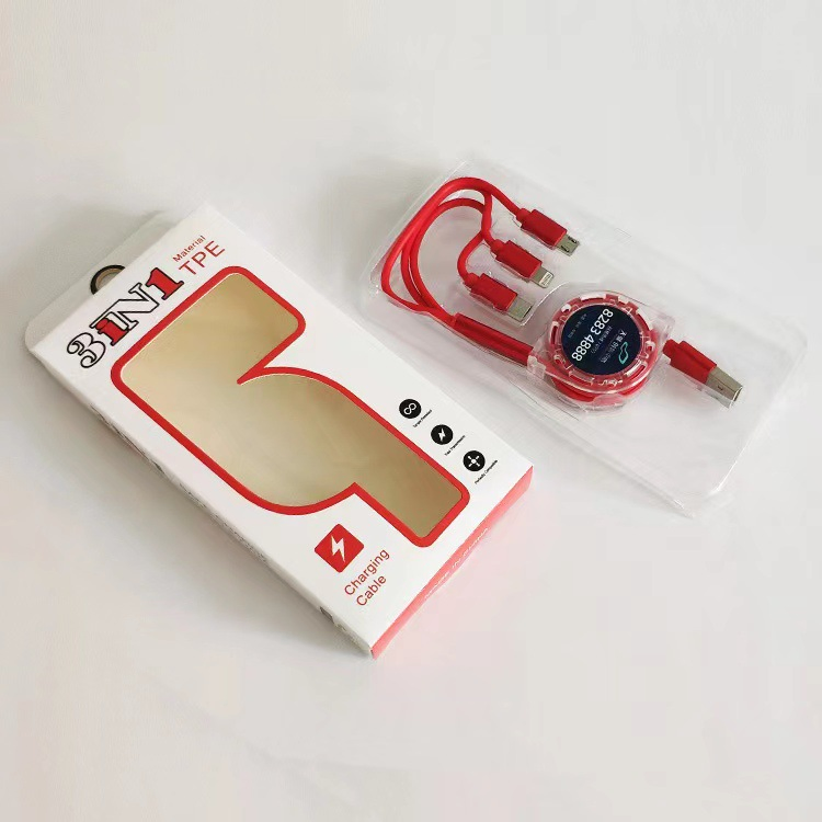 OEM Three-in-One Charging Cable Three Head Multi-Function Fast Charging Data Cable