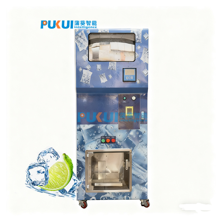 Ice Cube Making Auto Bagging Maker Machine Coin Operated Ice Vending Machines