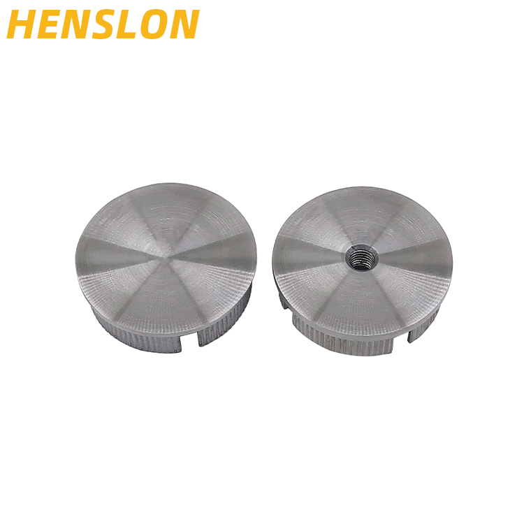 Stair Round Railing Post End Cap for 42.4mm Handrail Tube (2PCS) Stainless Steel Wall Mounted Metalworking Casting