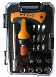 Набор T-образных трещоточных рукояток и бит, 9 предметов