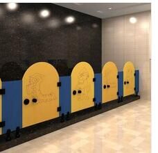 Safe and Cute Waterproof Toilet Cubicle for Kindergarten