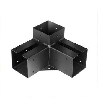 Hot Sales Metal 3-Way Extension Corner Bracket Pergola Kit Brackets Stainless Steel 4X4 Wood Beams Gazebo Pergola Bracket