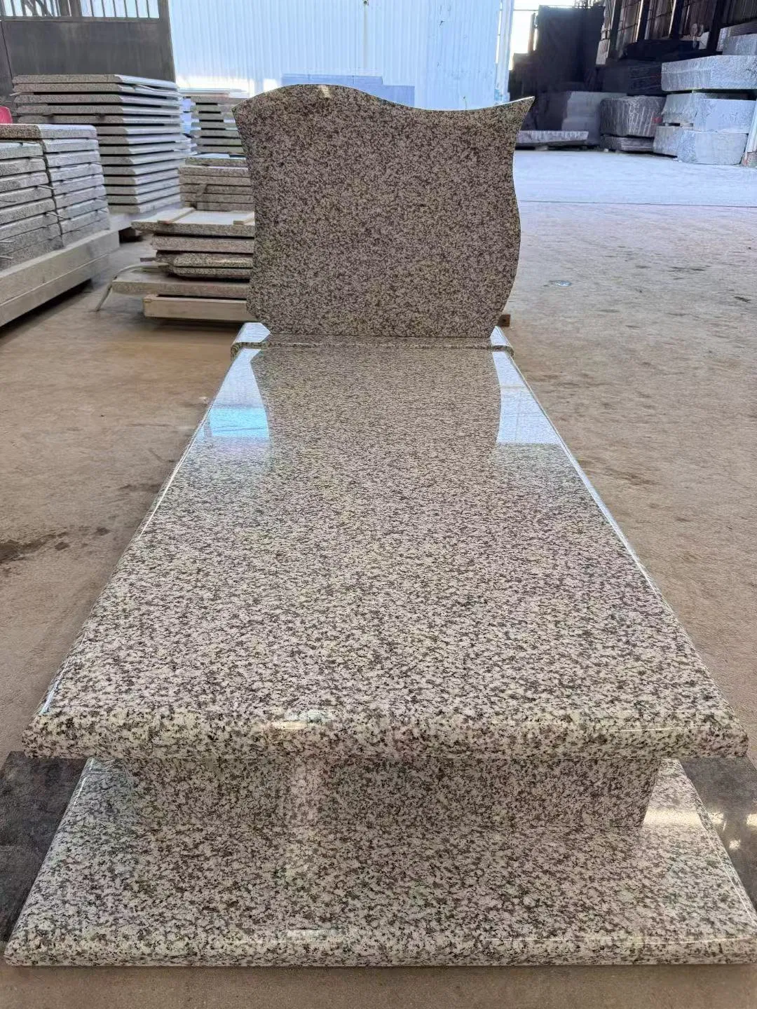 Popular White Granite Cemetery Headstone Gravestone Tombstone Monument