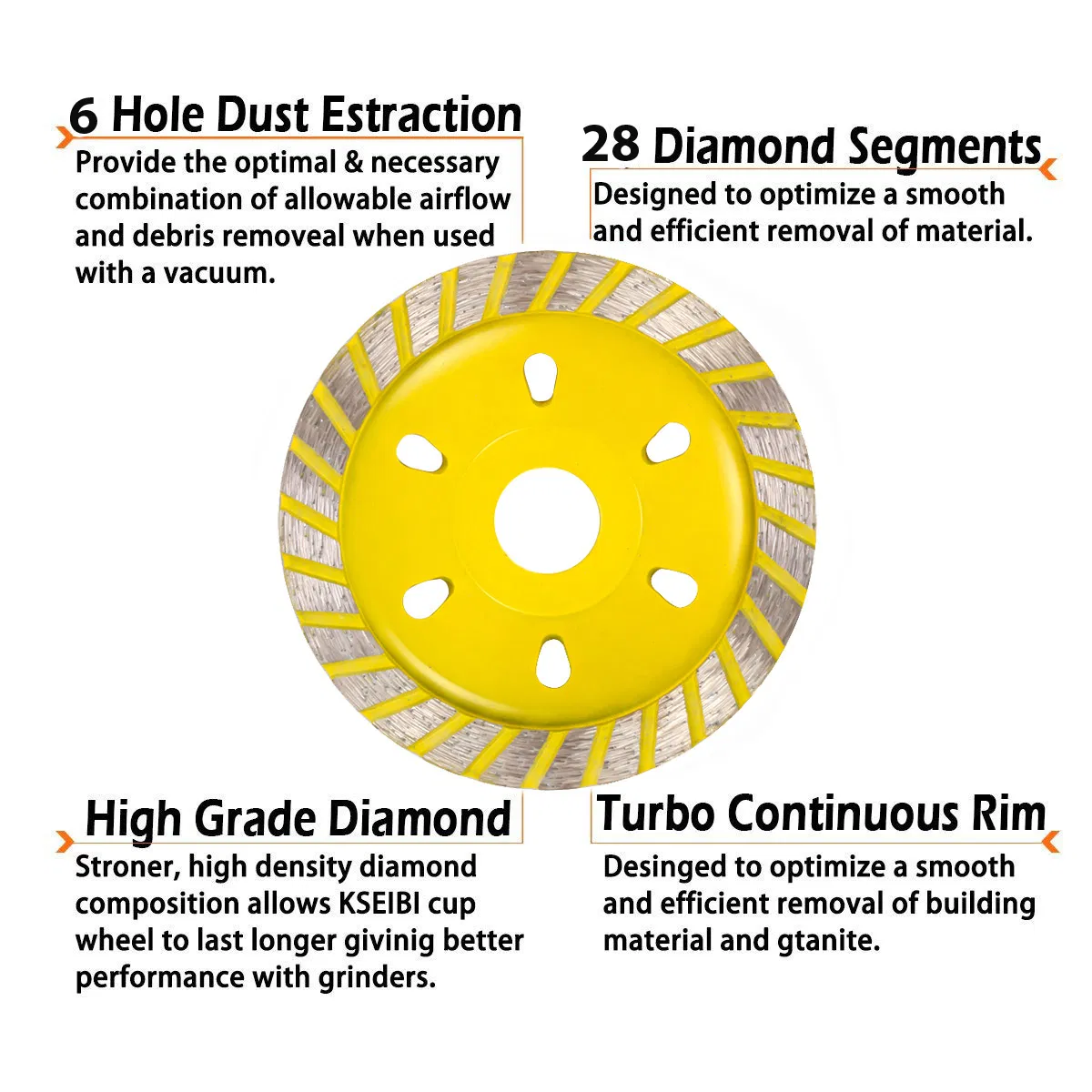 Ultra-Durable Diamond Grinding Wheel for Concrete and Marble Finishing