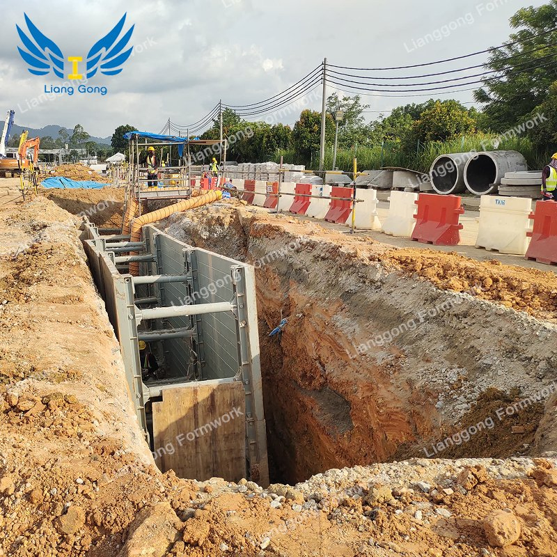 Lianggong Trench Shield Trench Shoring Trench Box for Laying Pipe