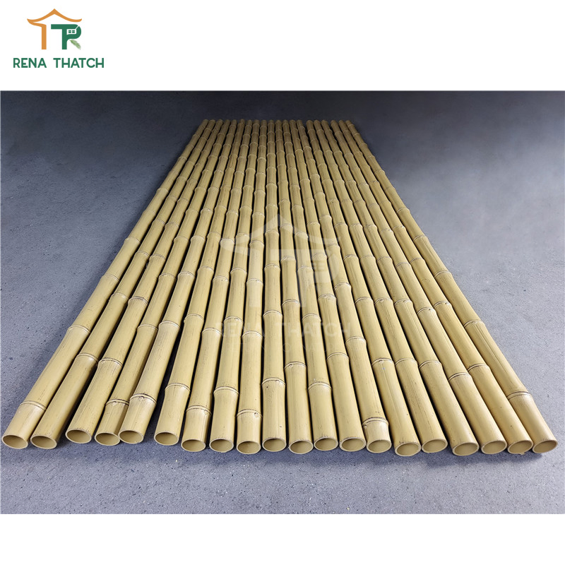 Recyclable Artificial Green Color Plastic Bamboo Screen Synthetic Bamboo Fence Artificial Bamboo Poles