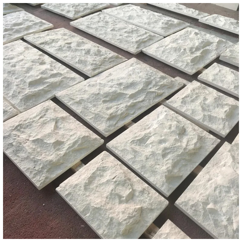Beige Limestone Split Villa Exterior Wall Tiles