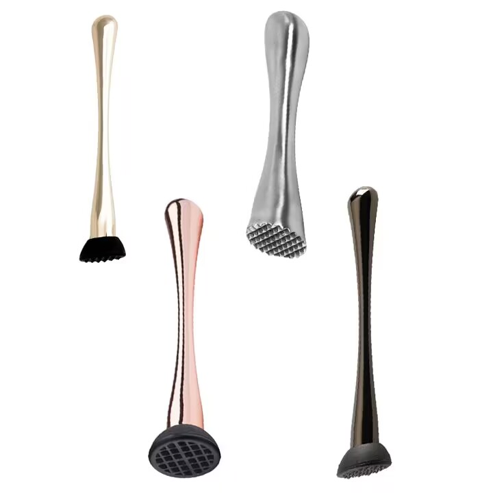 Modern Stainless Steel Orange Fruit Juice Muddler Barware Cocktail Copper Gunmetal Rainbow Plated Bar Tools Accessories 20.5cm 22.5cm Cocktail Muddler