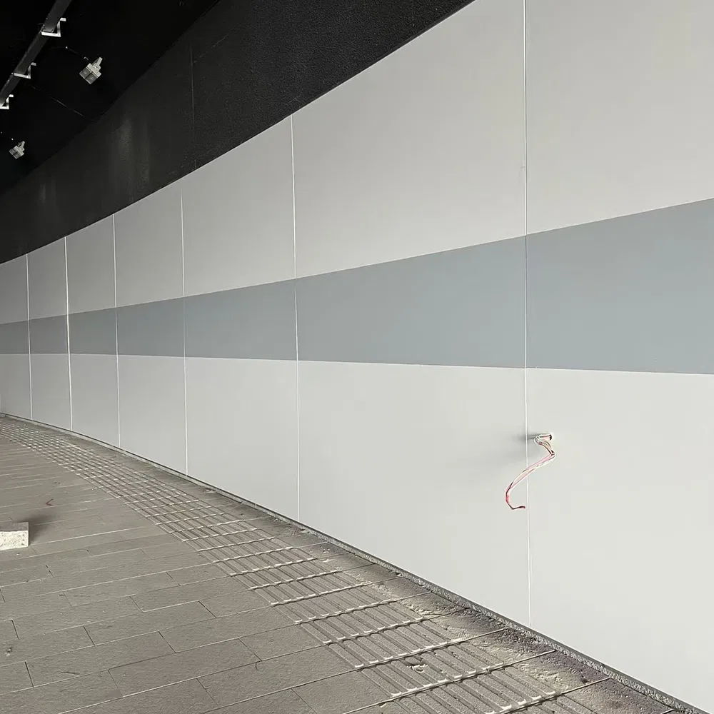 Fire Rated Decorative Fiber Cement Tunnel Wall Cladding Panel for Metro Stations