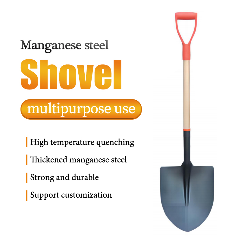 Agricultural Tools Plastic Construction Shovel with Wooden Handle Farm Tools