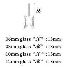 Shower Enclosure Magnetic PVC Door Seals for 6-12mm Glass