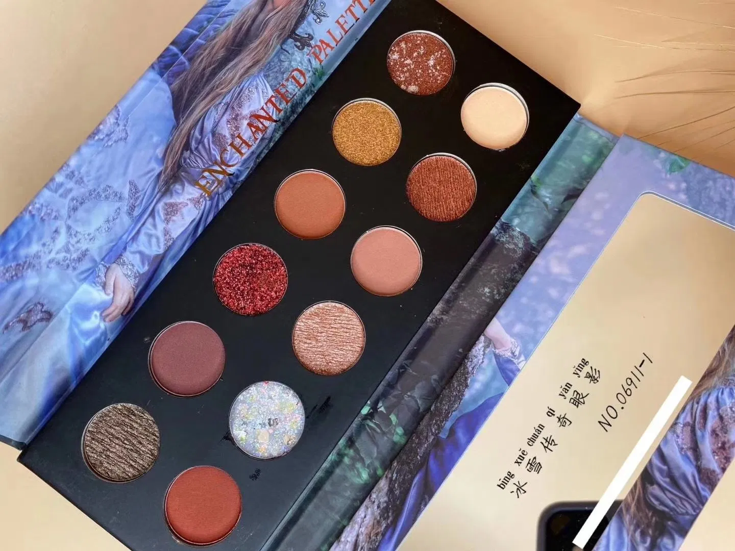 Kj301 Private Label 12colors Matte Eye Shadow Palette Make up Glitter Highlight Shimmer Long Lasting Blush Makeup Pigment Eye Shadow Have Stock