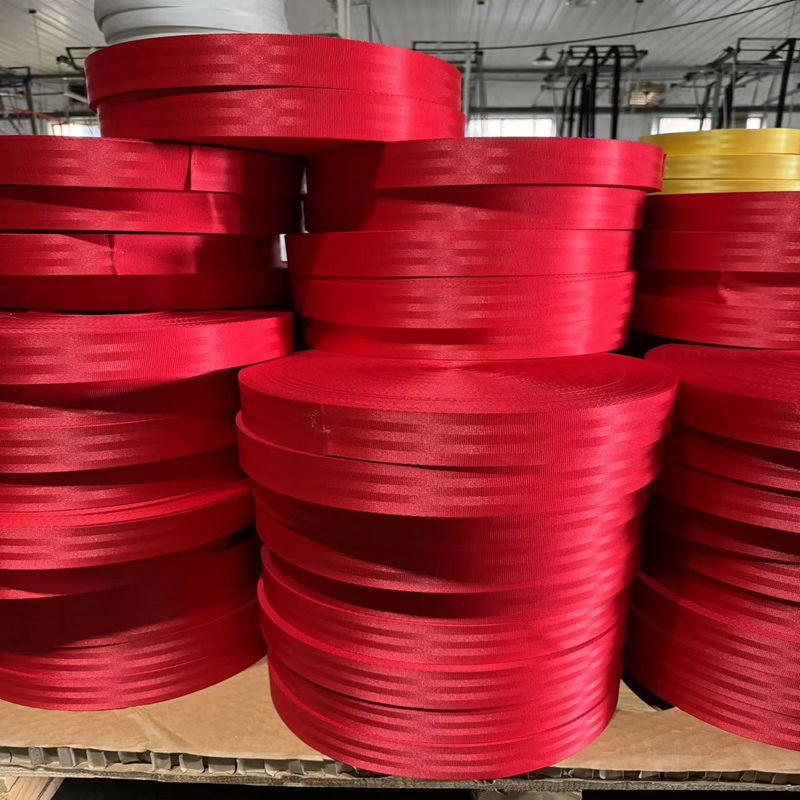 Тканая лента из высокопрочного нейлона и полиэстера для ремней безопасности