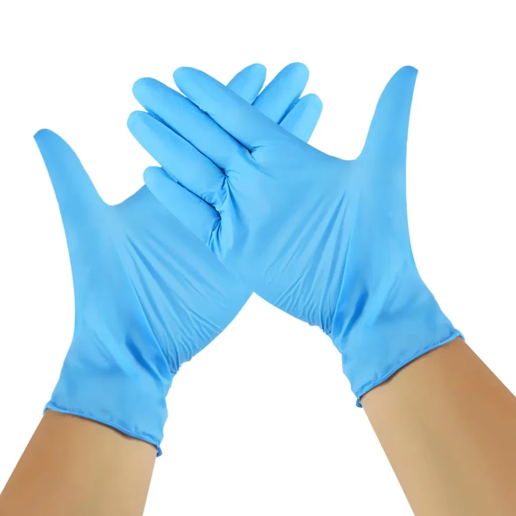 Latex Powder Free Medical Exam Disposable Nitrile Blue Gloves