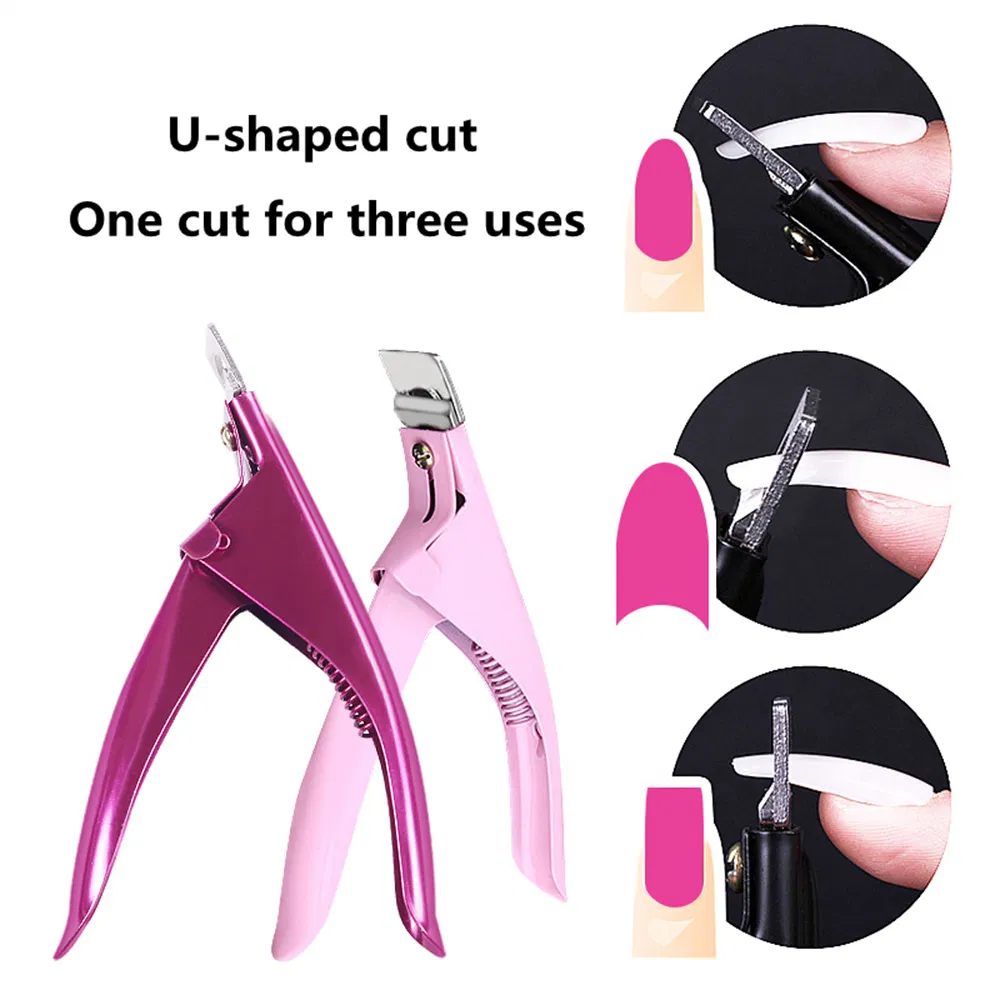 Professional Nail Art Tools U-Shaped French Style Nail Extension Edge Cutters Clipper Artificial Acrylic False Nail Cutters