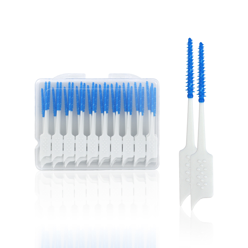 Customized Interdental Brush Toothpick Soft Rubber Dental Picks for Orthodontic Travel Case