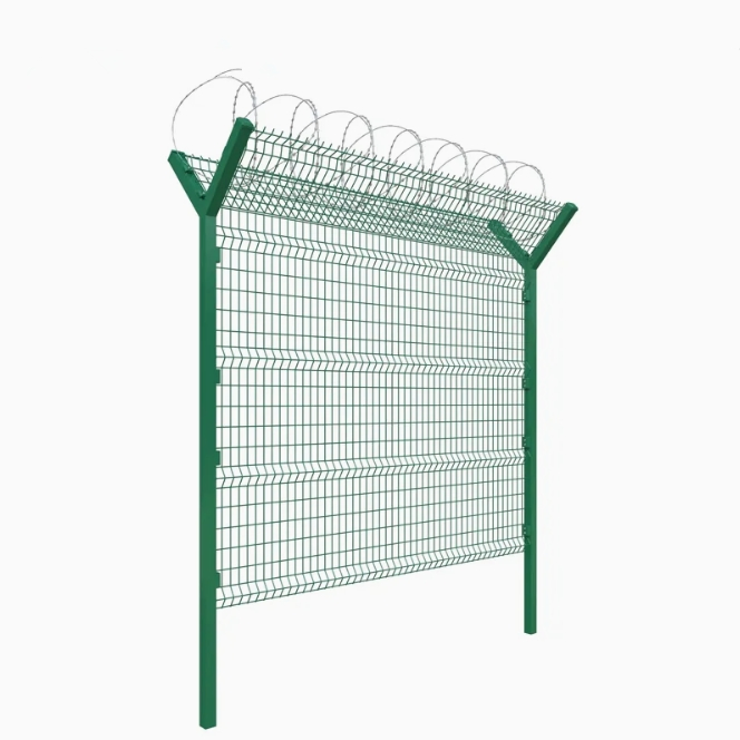 High Security Razor Barbed Wire Anti Climb Airport Fence