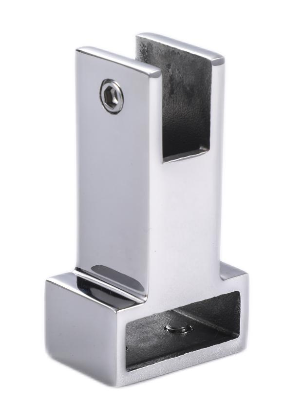 Shower-Enclosure Bathroom Pipe-Fitting Polished Finish 304-Stainless-Steel Support Bar Glass-Mount Bracket