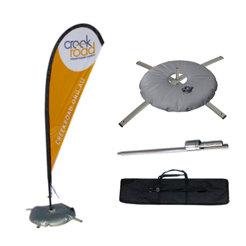 Seehoo Outdoor Advertising Beach Guide Independence Day Telescopic Flag Pole with Base