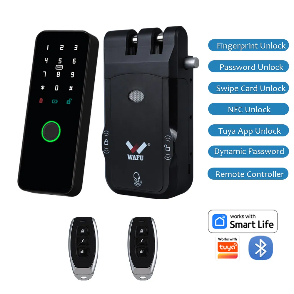 Wafu Wireless Fingerprint Digital Tuya APP Remote Control Security Home Door Lock