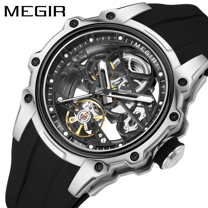 Megir 2243 New Men's Silicone Strap Luminous Business Automatic Mechanical Watch