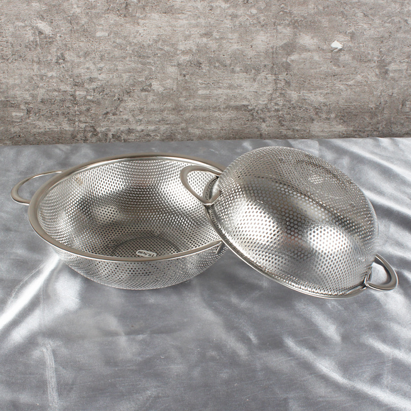 Stainless Steel Micro-Perforated Colanders Strainers for Draining Rinsing Washing