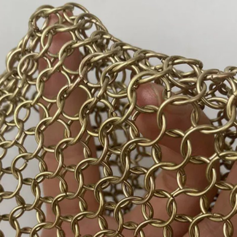 Unique Design Architectural Decorative Mesh Metal Curtains Mesh Screen Door Magnetic Anti Mosquito Curtain