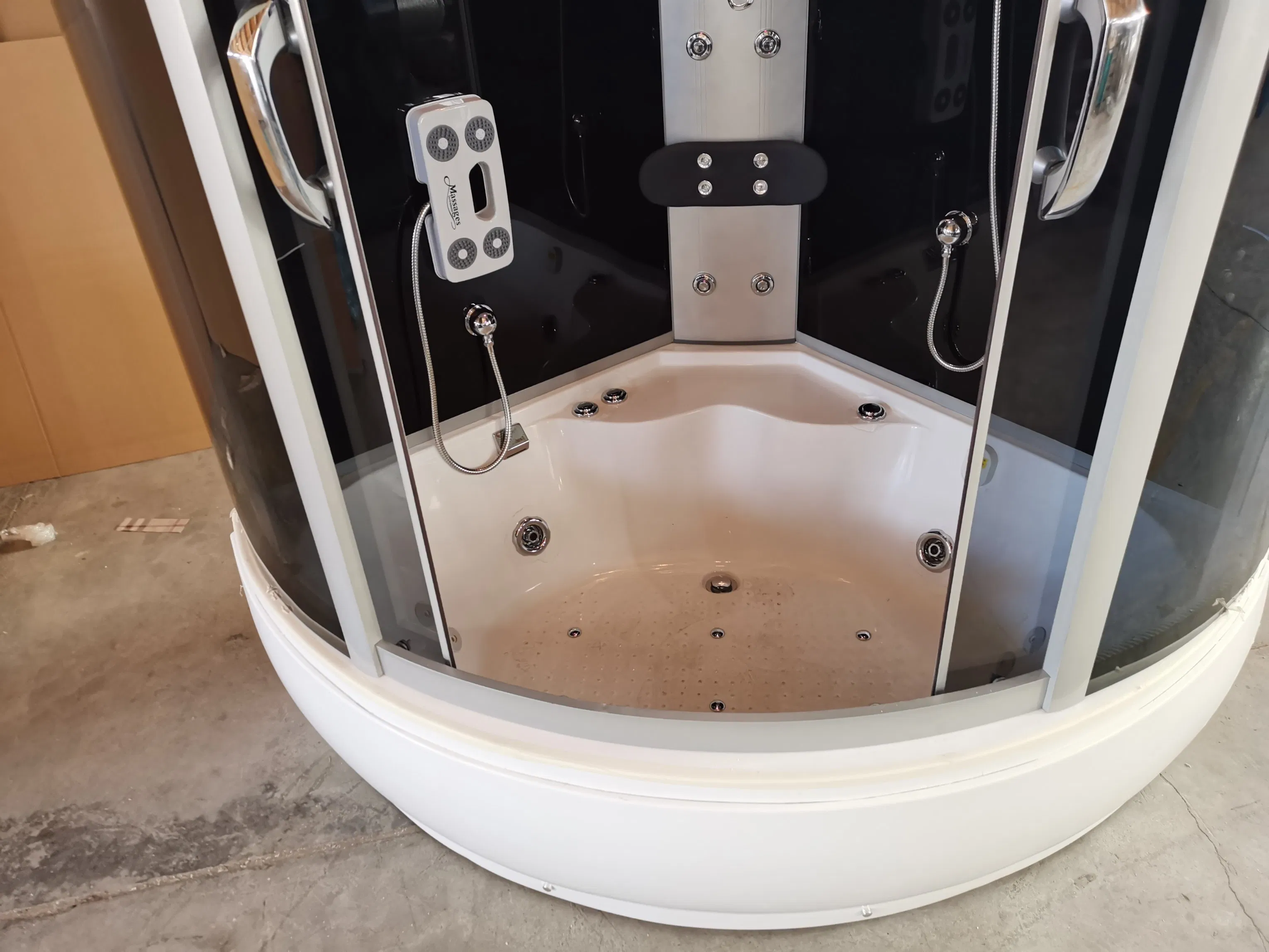 Sector Shower Room, Steam Optional, Chrome Aluminum Profile Cabin