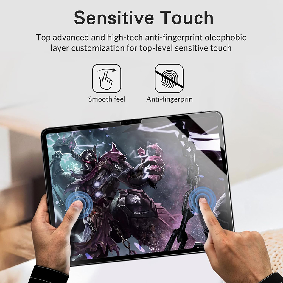 Anti-Fingerprint Ultra-Thin HD Tempered Glass Screen Protector for iPad PRO 13 Inch 2024 7th Generation