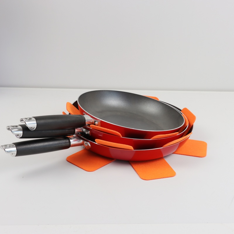 Felt Pot and Pan Protectors Cookware Protector Set Prevent Scratching Separate Pad Set of 12 and 3 Different Sizes