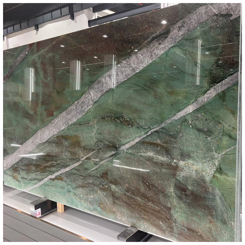 Green Patagonia Polished Quartzite Slabs for Countertops and Tables